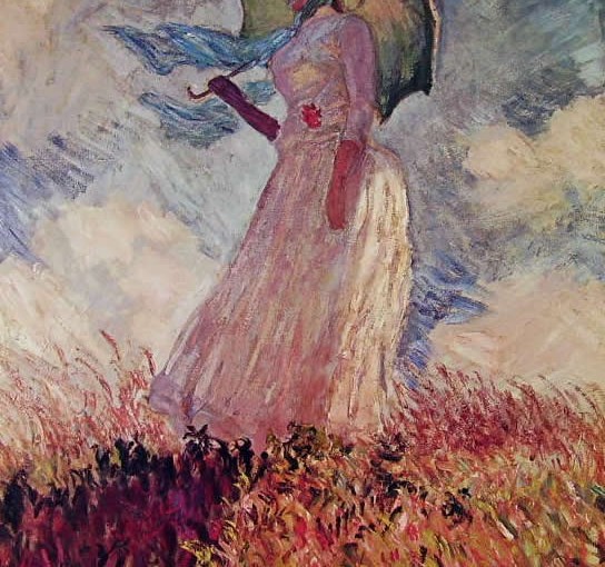 Claude Monet:Donna con parasole, cm. 131 x 88, Museo d’Orsay, Parigi.